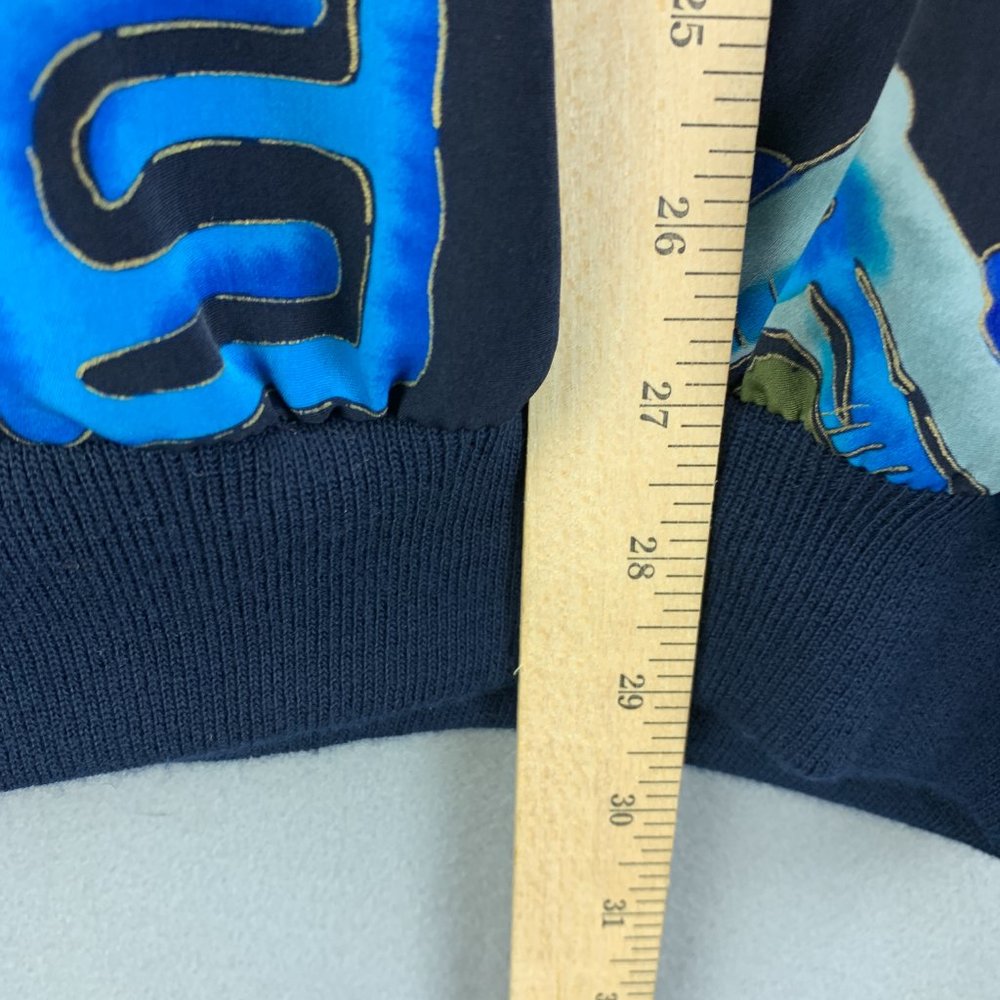 **SOLD**Alan Stuart Shirt Mens XXL 2XL Blue Abstract Art Pullover Banded Pocket - Picture 9 of 13